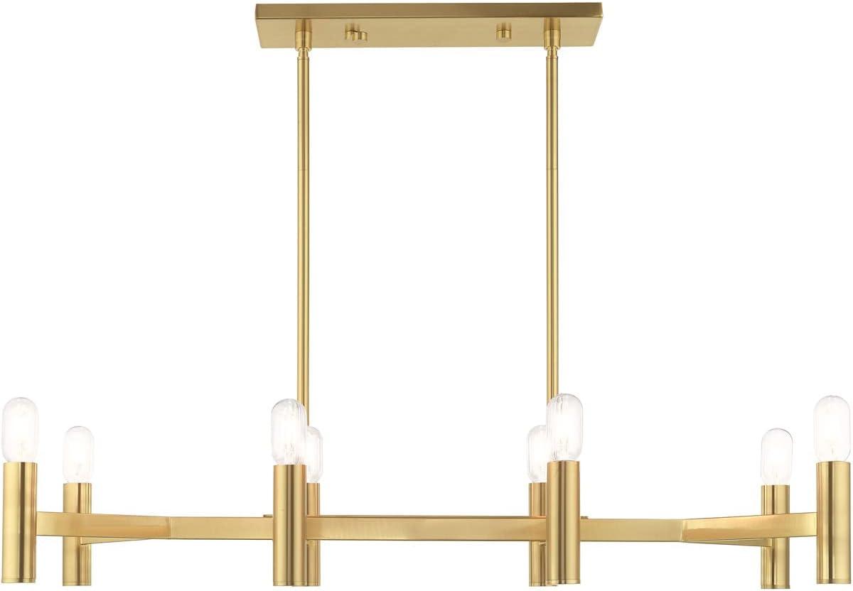 Livex Lighting Copenhagen 8 - Light Chandelier in  Satin Brass