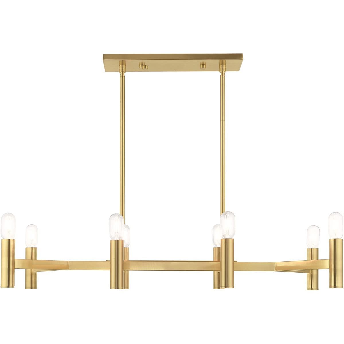 Livex Lighting Copenhagen 8 - Light Chandelier in  Satin Brass