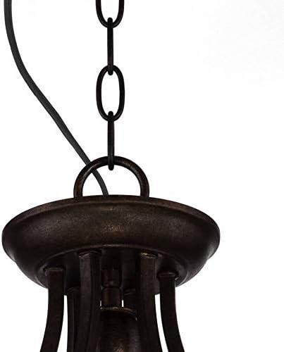 Franklin Iron Works Dunnell Bronze Foyer Pendant Chandelier 18 3/4" Wide Modern Open Scroll 4-Light Fixture for Dining Room Kitchen Island Bedroom