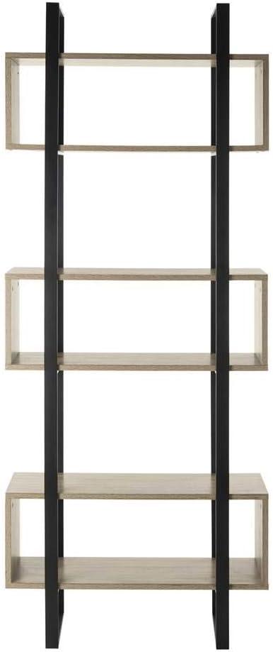 Adhara Etagere - FOX4278 - Light Brown/Black - Safavieh Couture