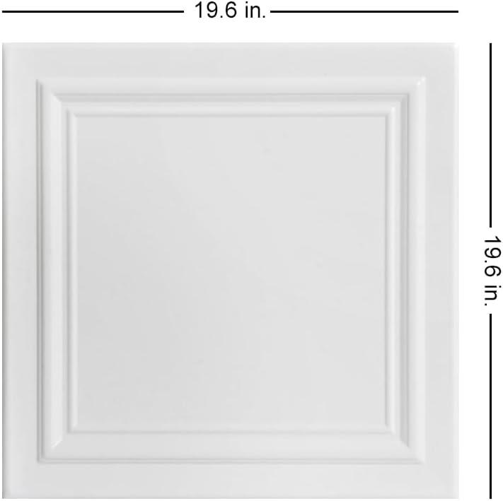 Line Art 1.6 ft. x 1.6 ft. Polystyrene Glue-up Ceiling Tile