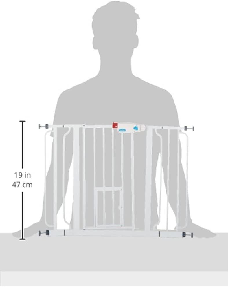 Carlson Extra Wide Walk Through Pet Gate with Small Pet Door, Pressure Mount Kit Included, Stands 30" Tall & Extends 29"-36.5" Wide