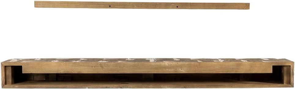 Mantel Directs Country Living Wood Fireplace Mantel Shelf - Bodie Rustic Hand Distressed Pine With Worn, Reclaimed Log Look; For Fireplaces, Hearths & Décor