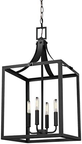 Labette 4-Light Black Hall-Foyer Hanging Pendant