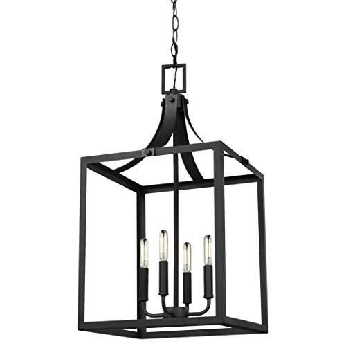 Labette 4-Light Black Hall-Foyer Hanging Pendant