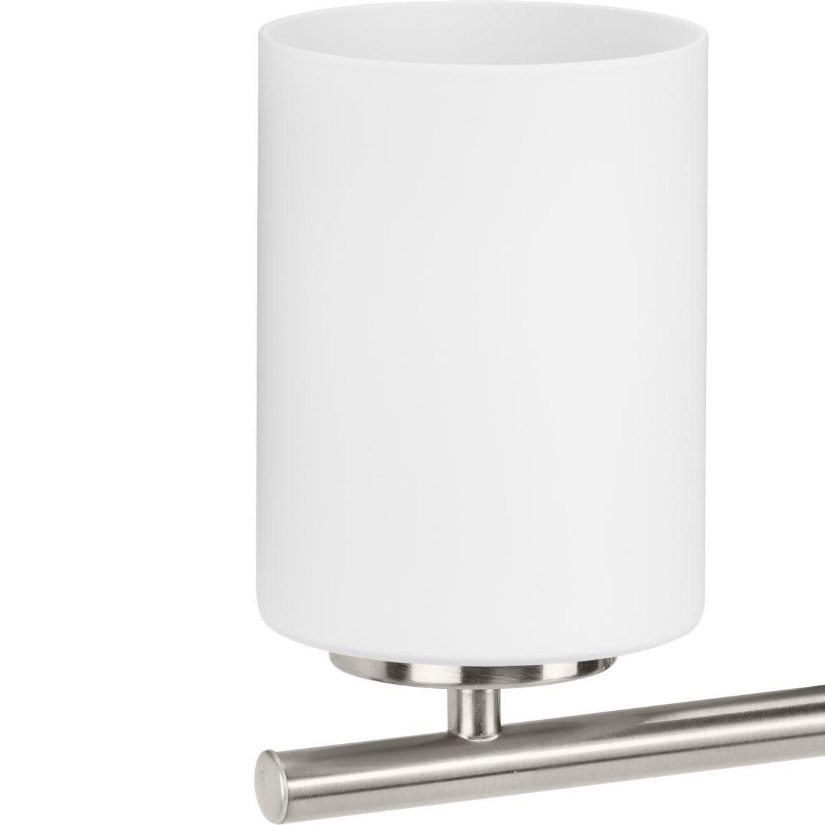 Progress Lighting Replay Collection 3-Light Bath Vanity, Brushed Nickel, Shade Included