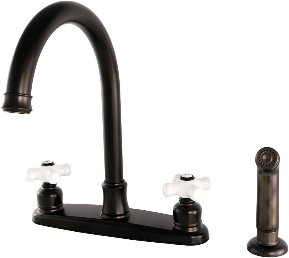 Victorian Oil Rubbed Bronze Kitchen Faucet with Side Sprayer