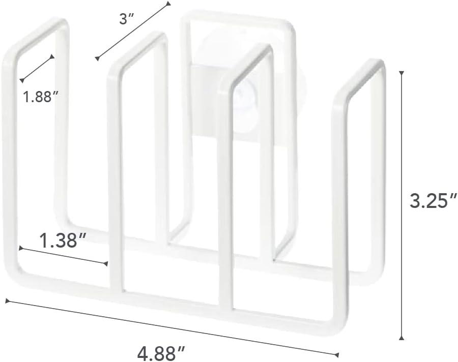 Yamazaki Home 3 Sponge Holder, Steel Rack Organizer For Kitchen Sink, Steel, Water Resistant