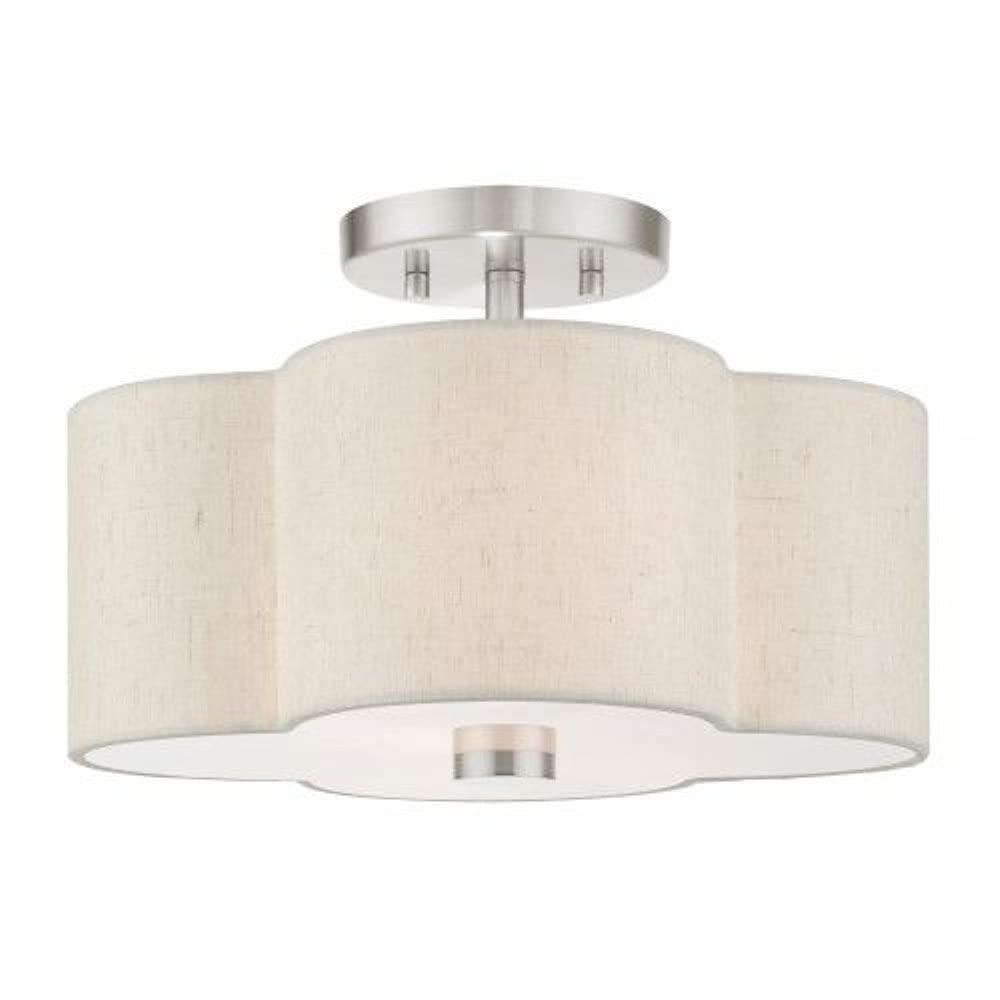Livex Lighting Solstice 2 - Light Semi-Flush Mount in  Brushed Nickel