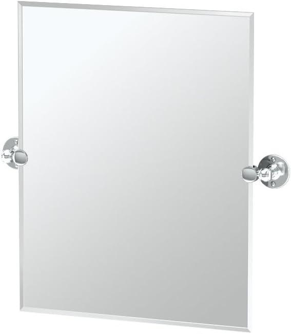 Café 24" Frameless Rectangle Bathroom Vanity Mirror | Pivoting and Beveled Wall Mount Mirror