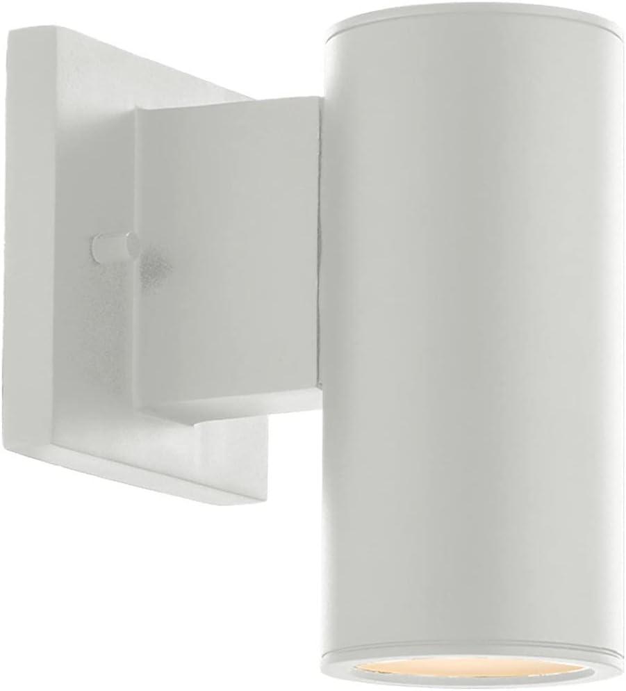 White Acrylic Cylinder LED Wall Sconce with Dimmable Light