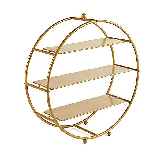 Balsa Circle 20.5" Round Metal 3 - Tier Wedding Pedestal Dessert Stand , Gold