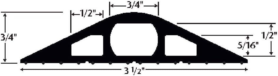 Checkers Cable Protector,3 Channels,Black,10 ft.L RFD3-10