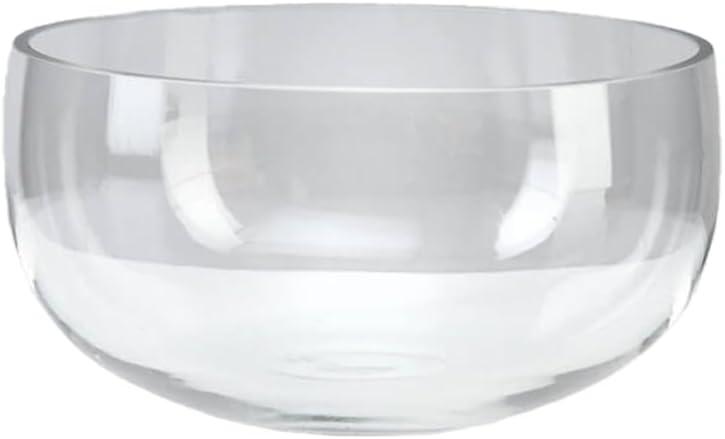 Serene Spaces Living Clear Round Glass Bowl for Flowers