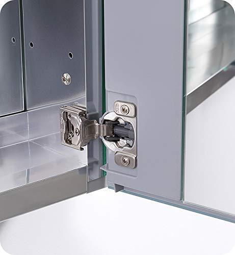 Senza Recessed/Surface Mount Rectangular Frameless Bathroom Medicine Cabinet