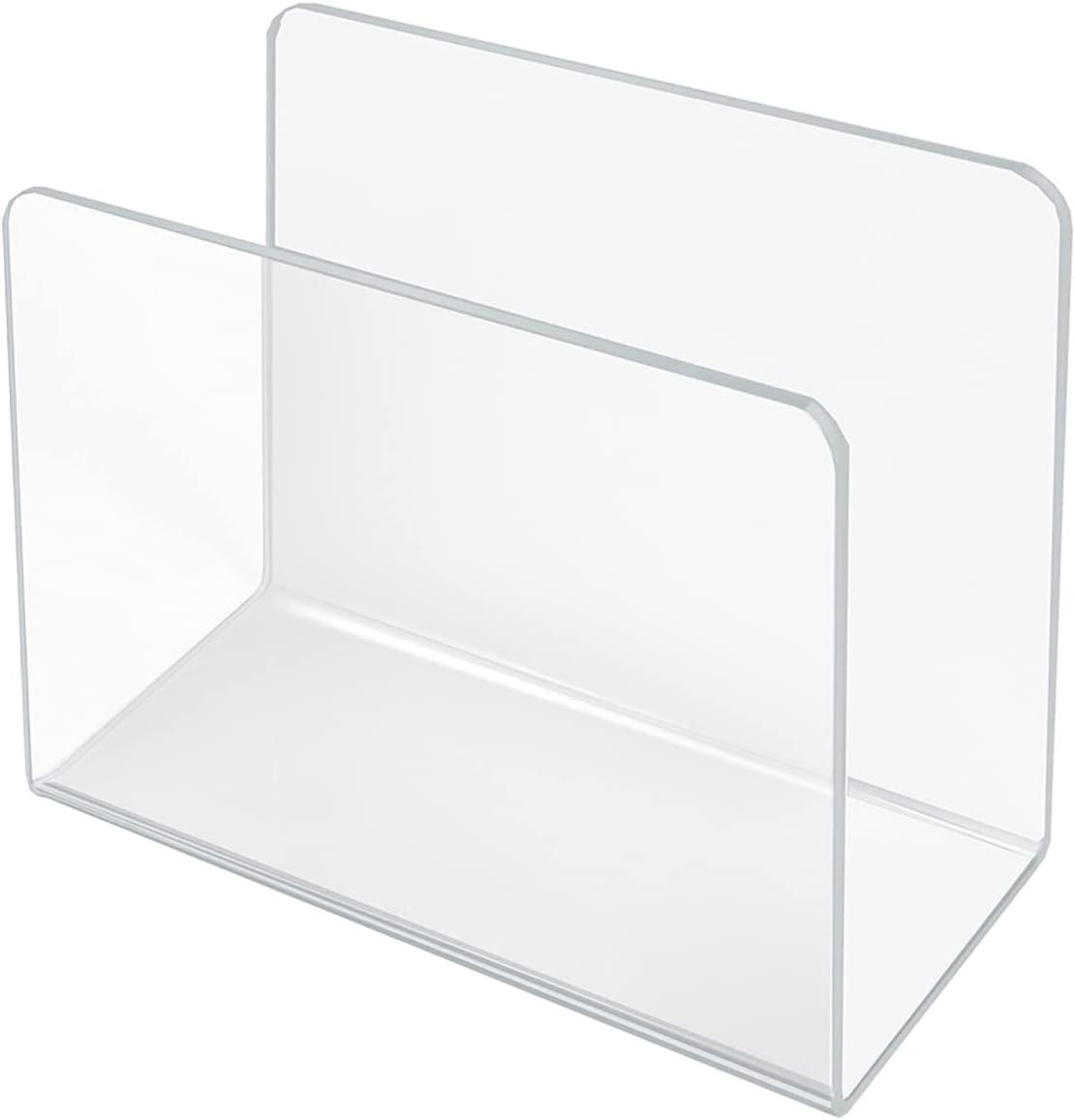 Azar Displays Clear Acrylic Desk File Holder- Large, 4-Pack