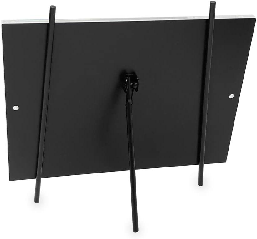 Isaac Jacobs 5x7 Black Magnetic Acrylic Metal Easel Frame (5x7 Horizontal) (Black)