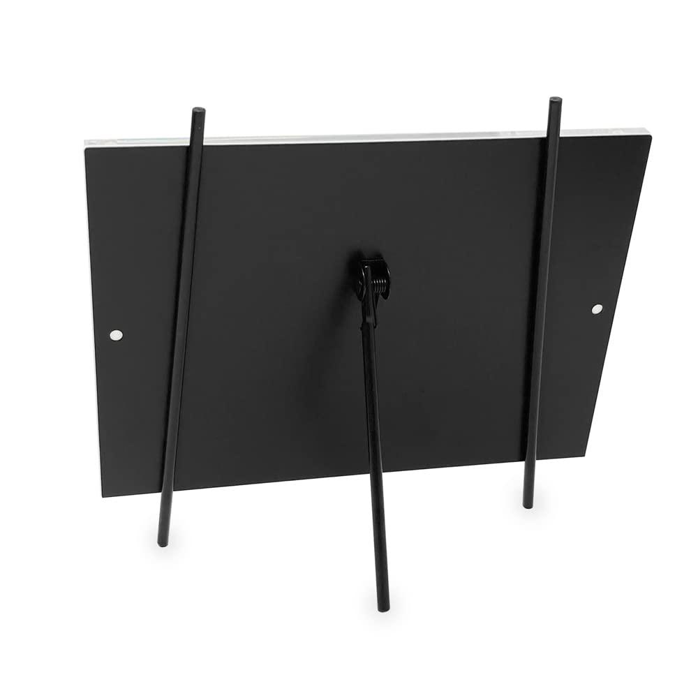 Isaac Jacobs 5x7 Black Magnetic Acrylic Metal Easel Frame (5x7 Horizontal) (Black)