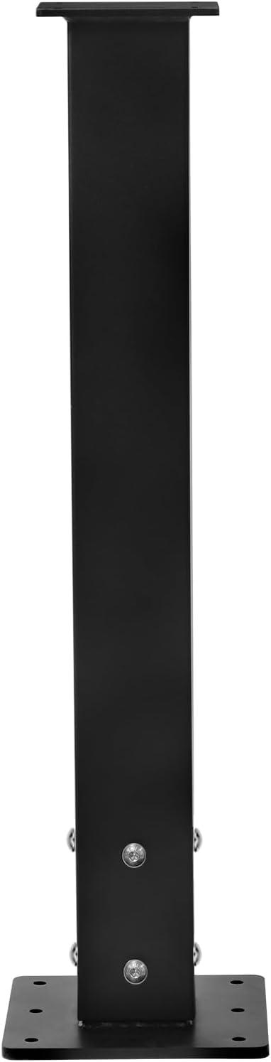 Mailbox Post with Post Base, 27" High Mounting Post, Heavy Duty Q235 Steel Mailbox Posts for Outside, Mailbox Post Kit for Sidewalk and Street Curbside, Black