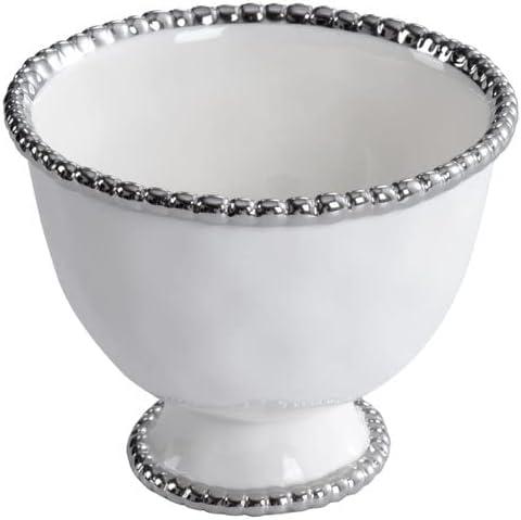 Pampa Bay Silver Salerno Small Footed Bowl