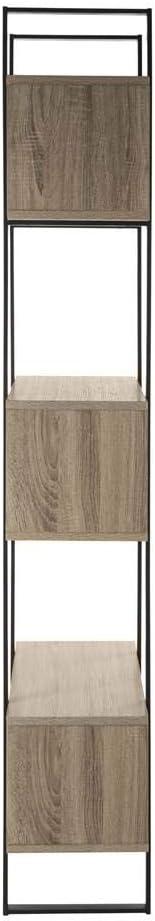 Adhara Etagere - FOX4278 - Light Brown/Black - Safavieh Couture