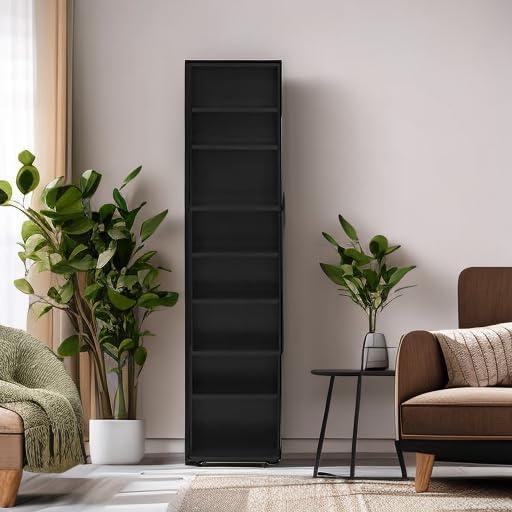 Furinno JAYA Space Saving Multimedia Storage Tower, Espresso