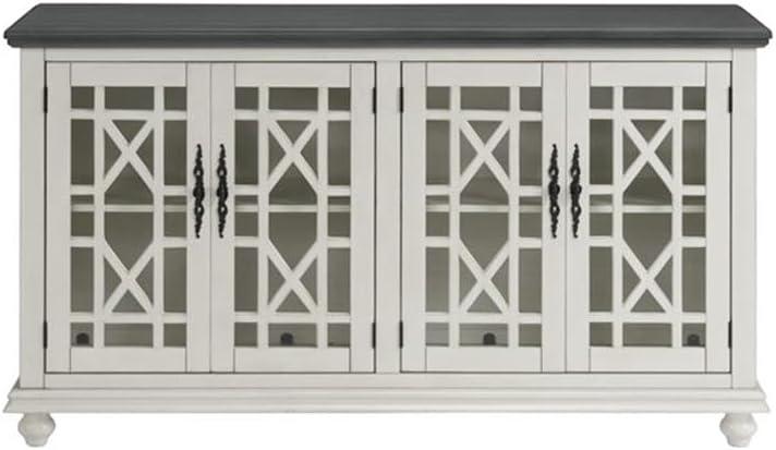 Martin Svensson Home Elegant 63" TV Stand Gray and White