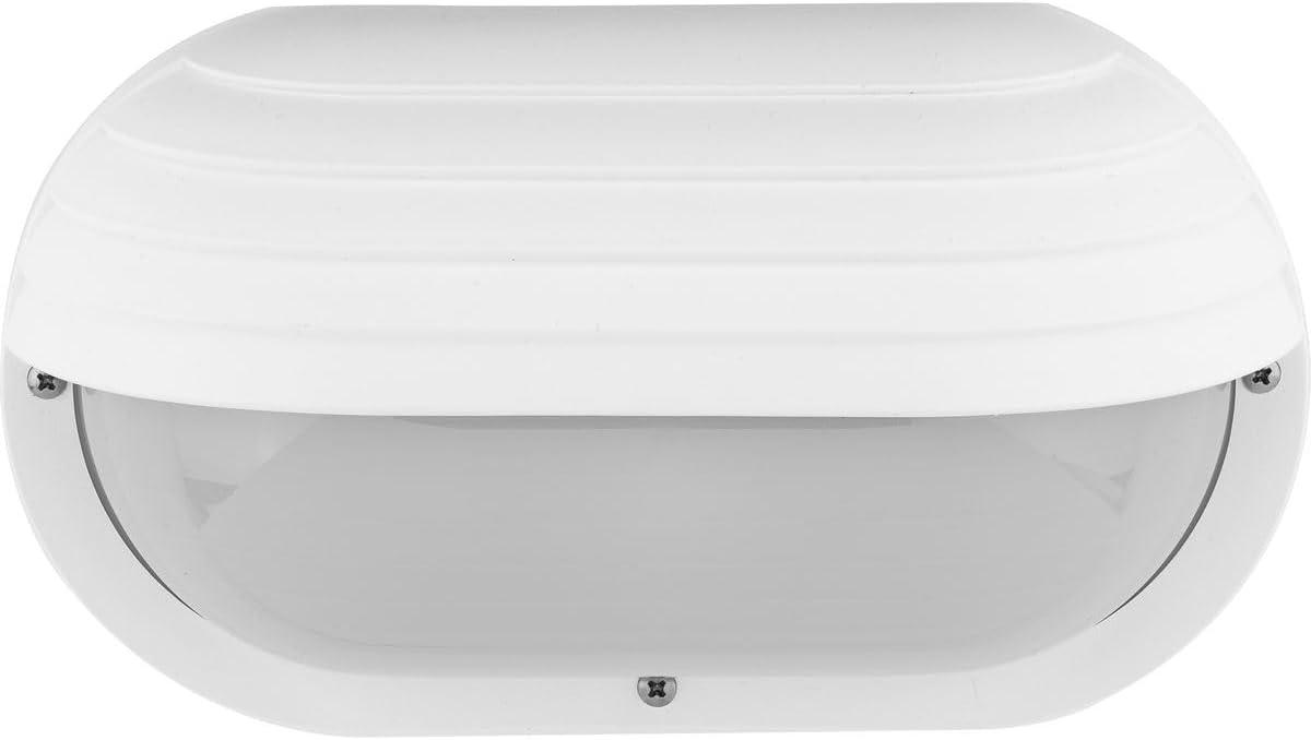 Progress Lighting, Bulkhead Collection, 1-Light Wall/Ceiling Mount, White, Polycarbonate Shade