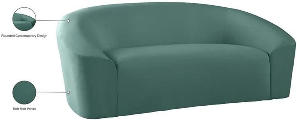 Meridian Furniture Riley Black Velvet Loveseat