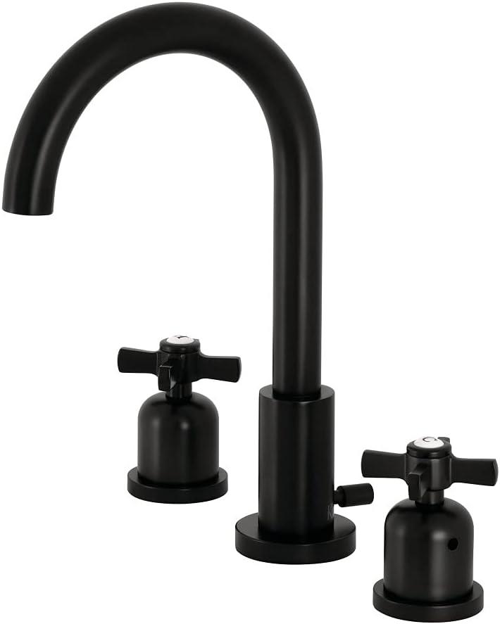 Elegant Millennium Matte Black Widespread Bathroom Faucet