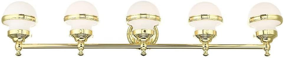 Livex Lighting Oldwick 5 - Light Vanity in  Polished Brass