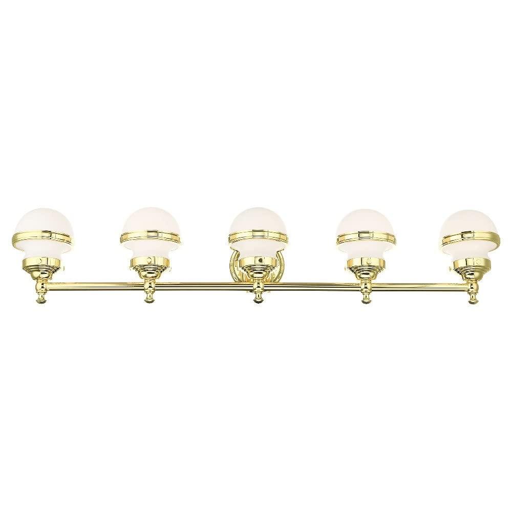 Livex Lighting Oldwick 5 - Light Vanity in  Polished Brass