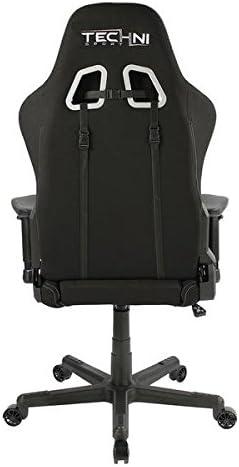 Techni Sport Techni Sport Adjustable Reclining Ergonomic Swiveling PC & Racing Game Chair in Black