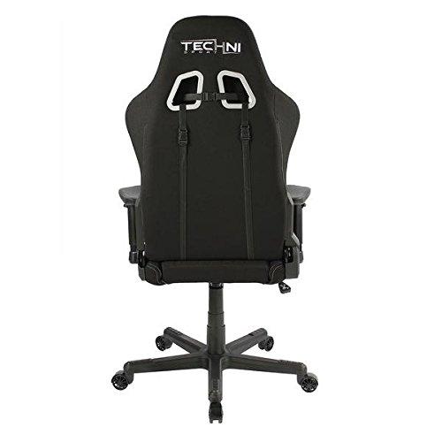 Techni Sport Techni Sport Adjustable Reclining Ergonomic Swiveling PC & Racing Game Chair in Black