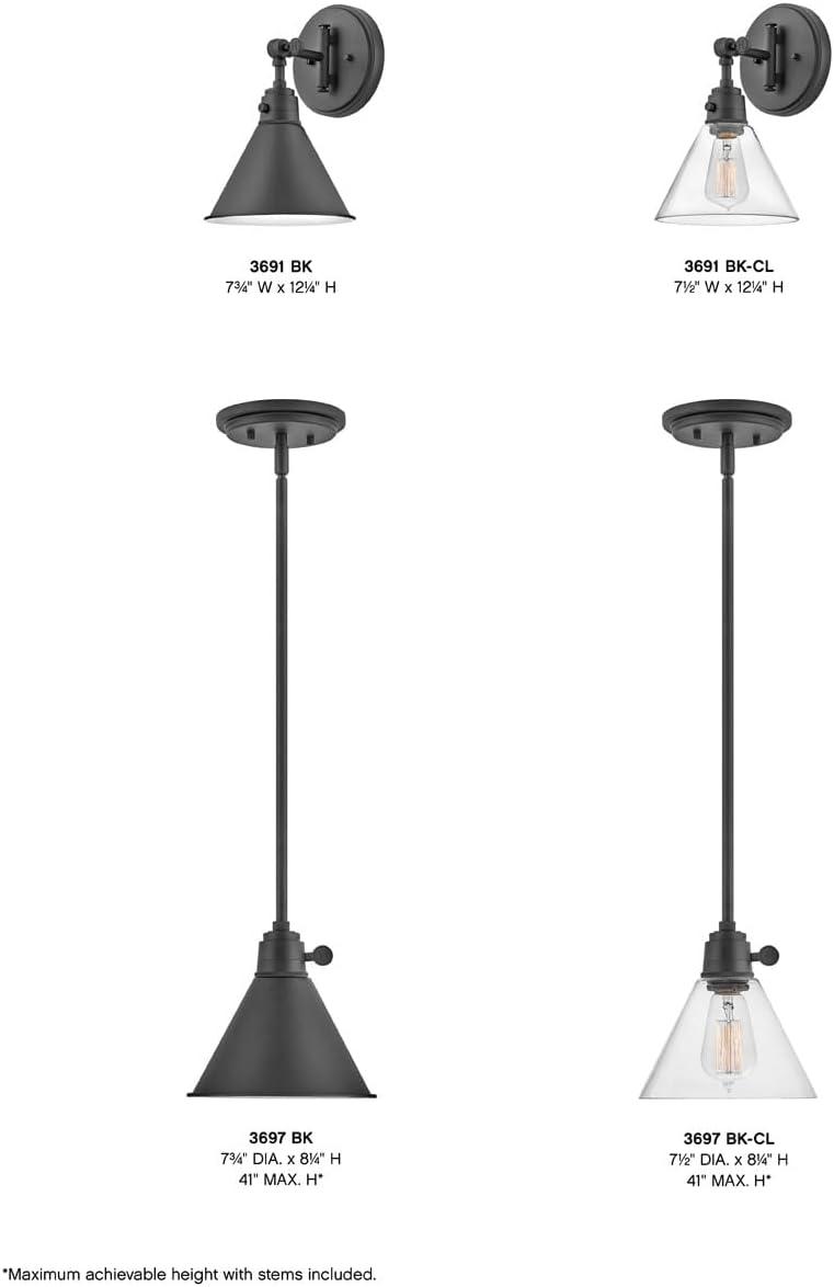 Lennon Adjustable Sconce - Black
