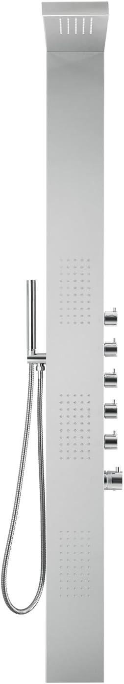 Stainless Steel 65'' Thermostatic Shower Panel with Rainfall and Handheld Shower