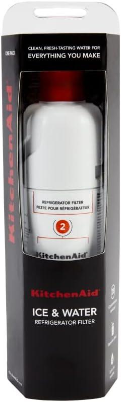 KitchenAid White and Orange Refrigerator Water Filter