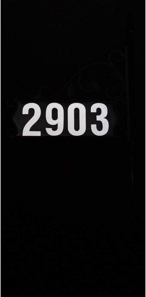 Black Reflective Metal Address Plaque with 48" Post