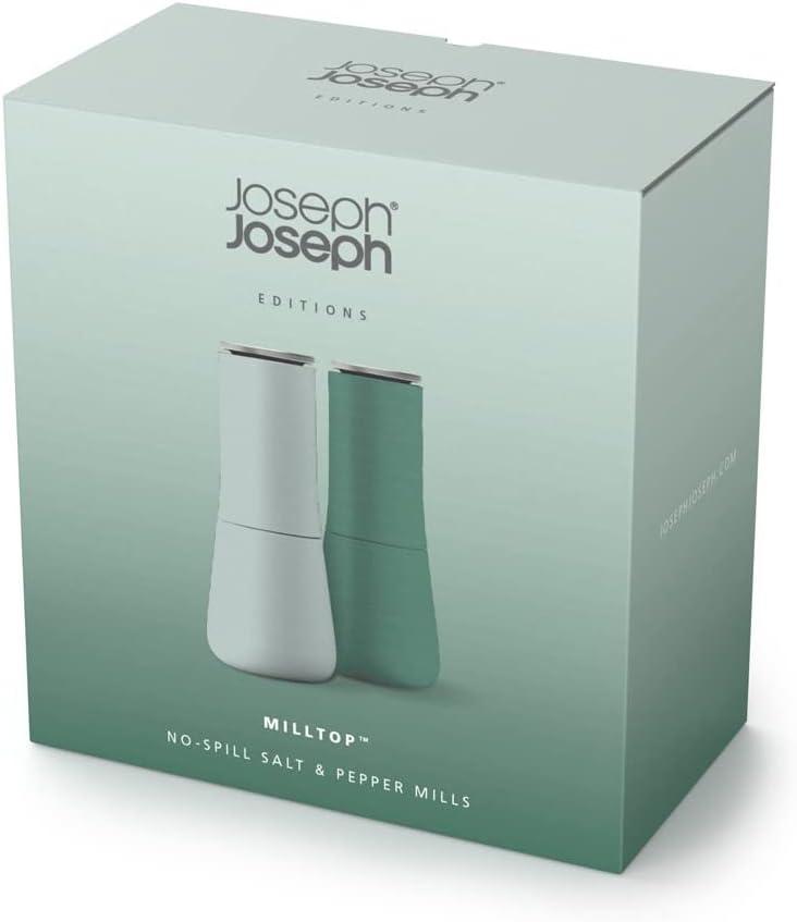 Joseph Joseph Milltop Non-Spill Salt and Pepper Mill Set