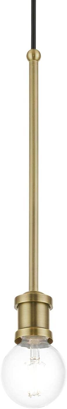 Livex Lighting Lansdale 1 - Light Pendant in Antique Brass