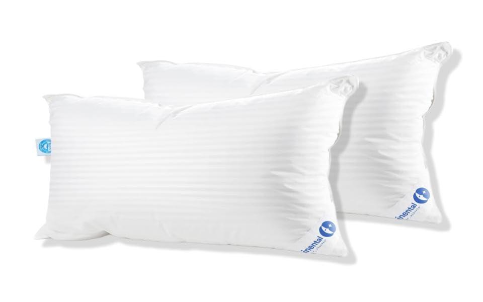 Continental Bedding Hungarian Goose Down Pillows Set King Size 100% Down Pillow, 2 Pack