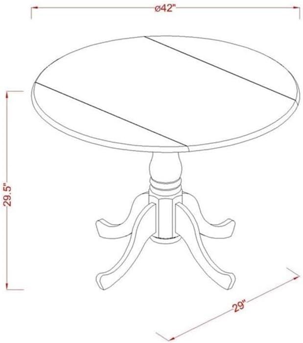 Dublin Extendable Round Solid Wood Dining Table