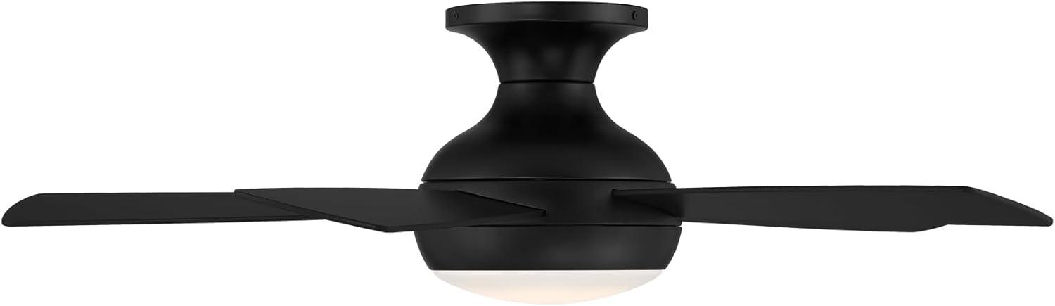 Odyssey 5- Blade Smart Flush Mount Ceiling Fan with Remote Control and LED Light Kit Included