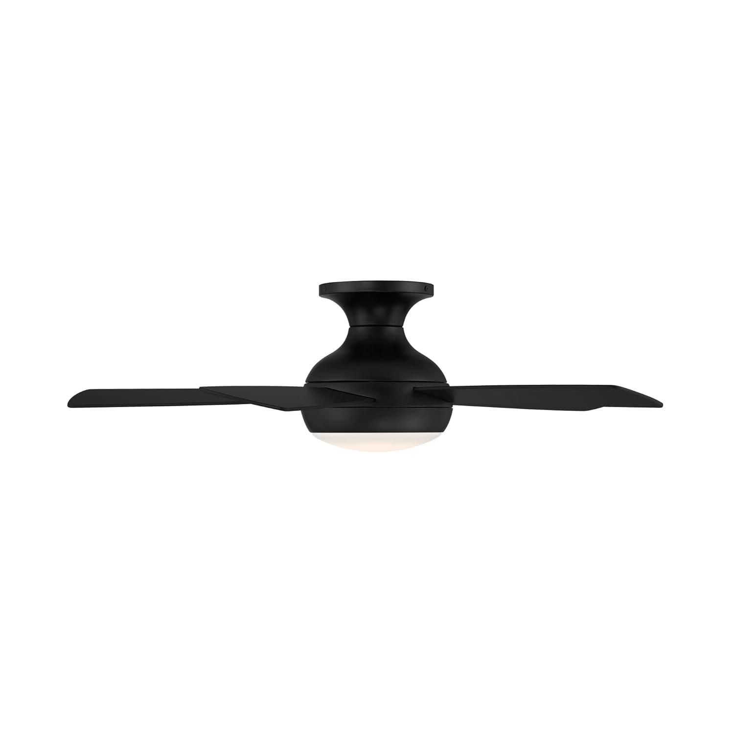 Odyssey 5- Blade Smart Flush Mount Ceiling Fan with Remote Control and LED Light Kit Included