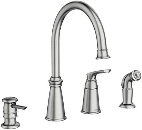 Moen 87044Srs Spot Resist Stainless One-Handle High Arc Kitchen Faucet