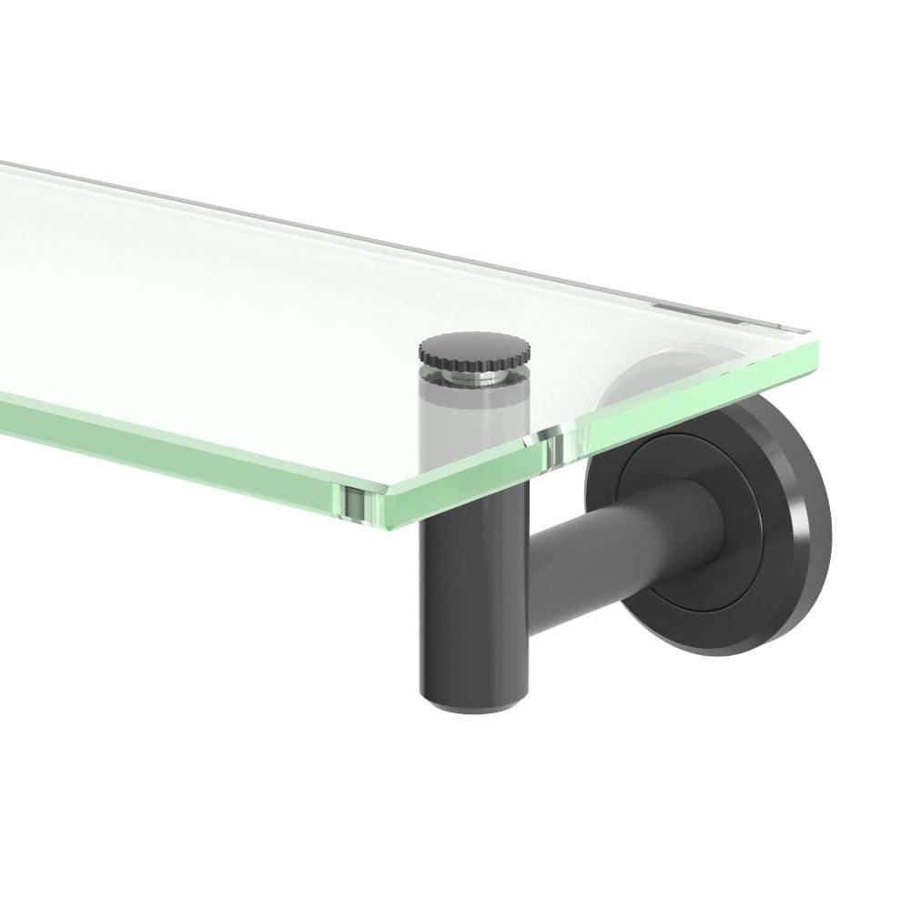 Gatco 4246MX Latitude II Vanity Glass Shelf, Matte Black