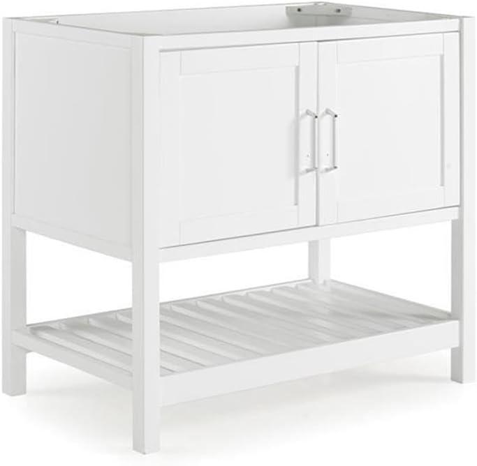 Bennet 36"W Modern Shaker Soft Close Doors Vanity Cabinet With Open Storage Shelf