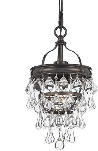 Crystorama Calypso 7 1/2"W Vibrant Bronze and Crystal Mini Chandelier