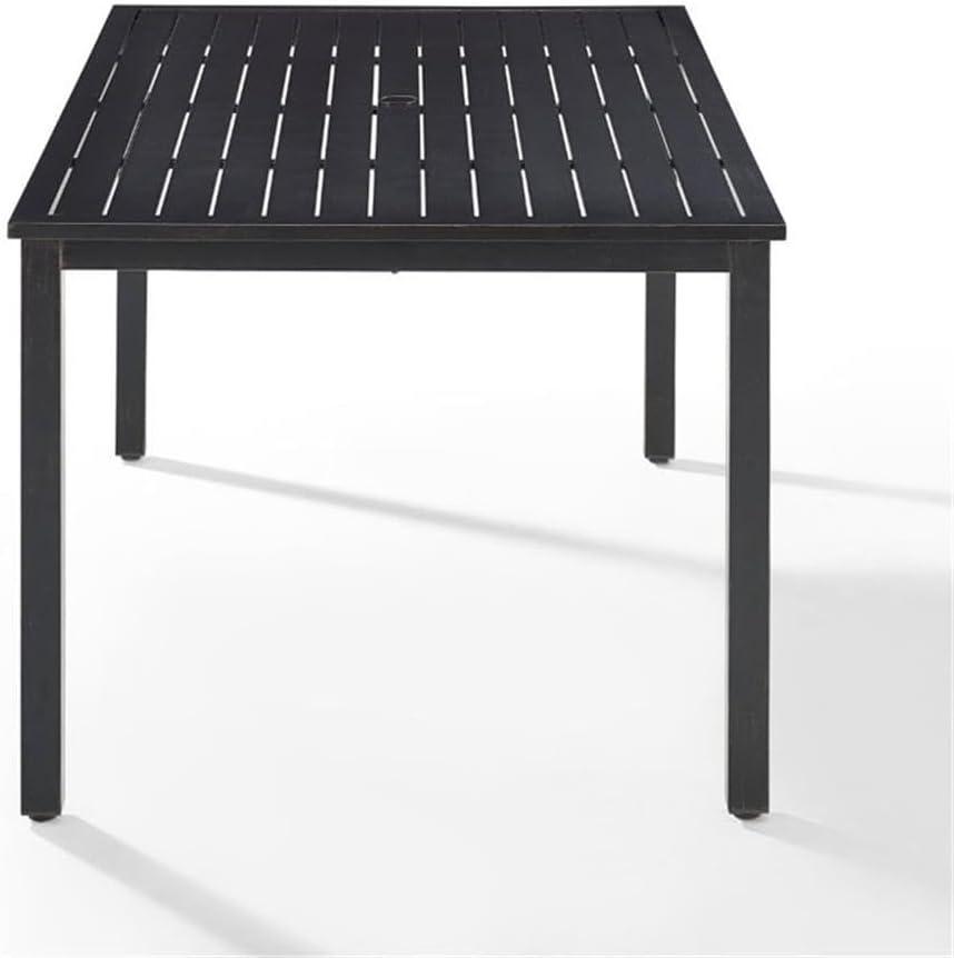 Kaplan Rectangle Outdoor Dining Table Oil Rubbed Bronze - Crosley