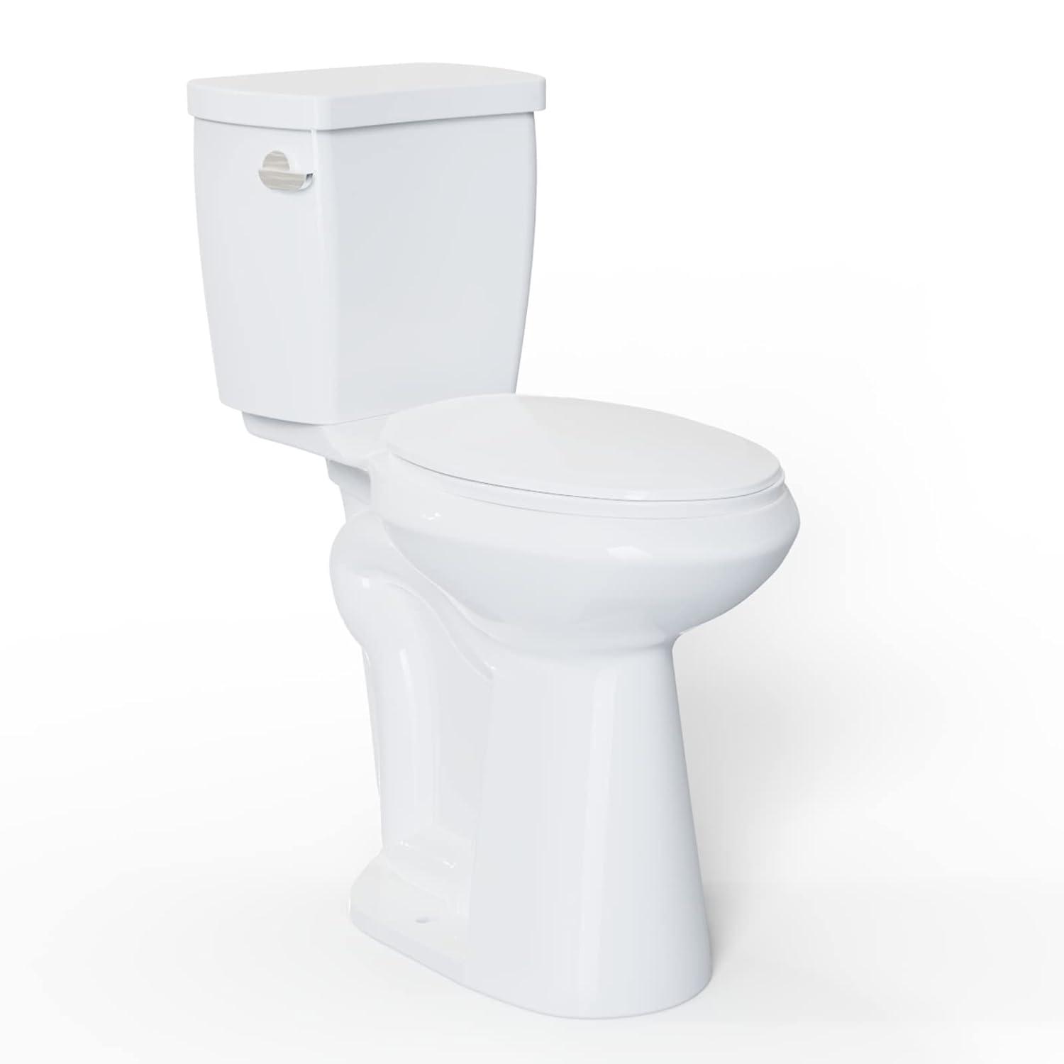 High Toilets For Seniors 21 Inch | 1.28gpf Single Flush Two-piece Extra Tall Toilets | Tall Toilet For Bathrooms Comfort Height Elongated, 12inch Rough-in Extra High Toilet For Tall People, Disabled